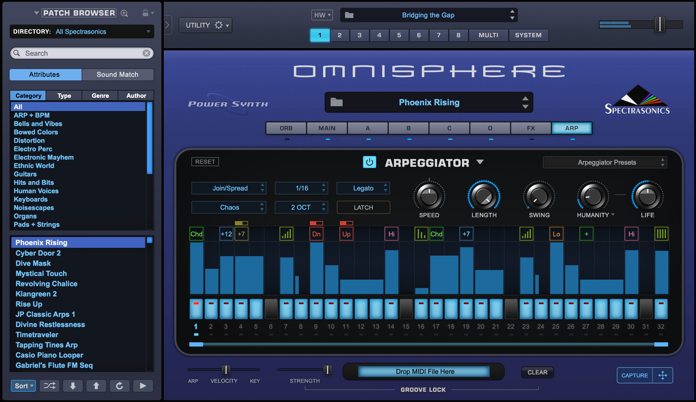 Omnisphere2 インターフェース