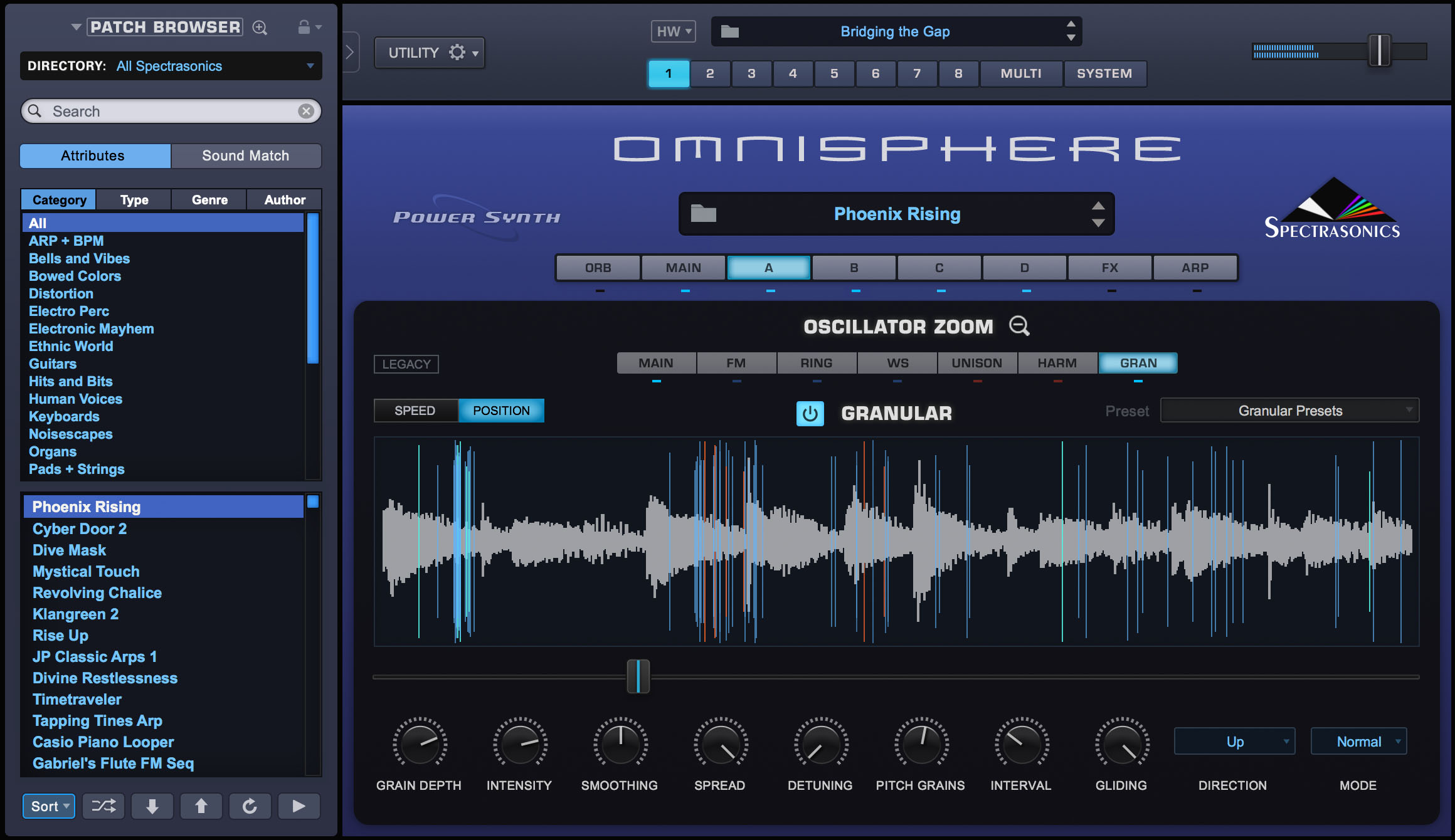 Omnisphere2 インターフェース