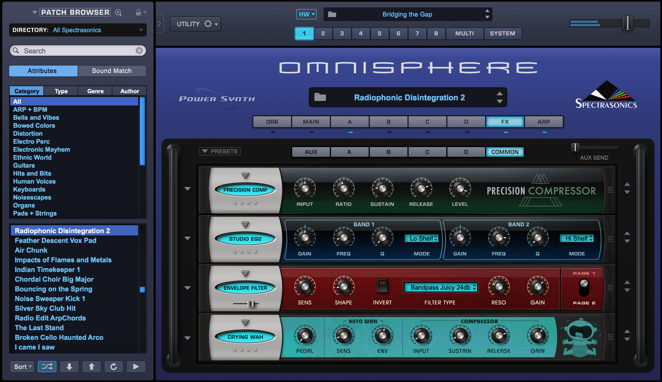 Omnisphere2 インターフェース
