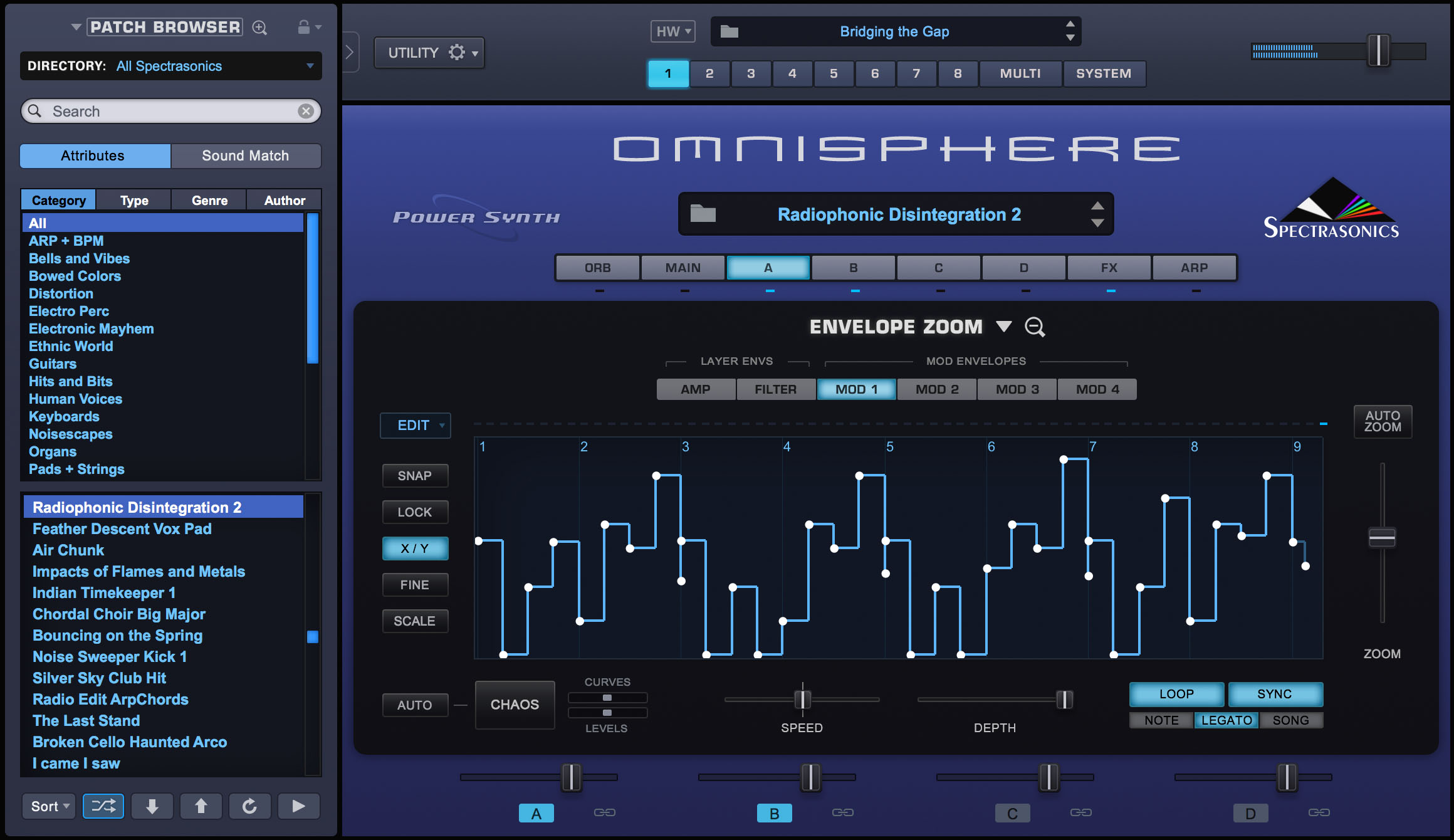 Omnisphere2 インターフェース