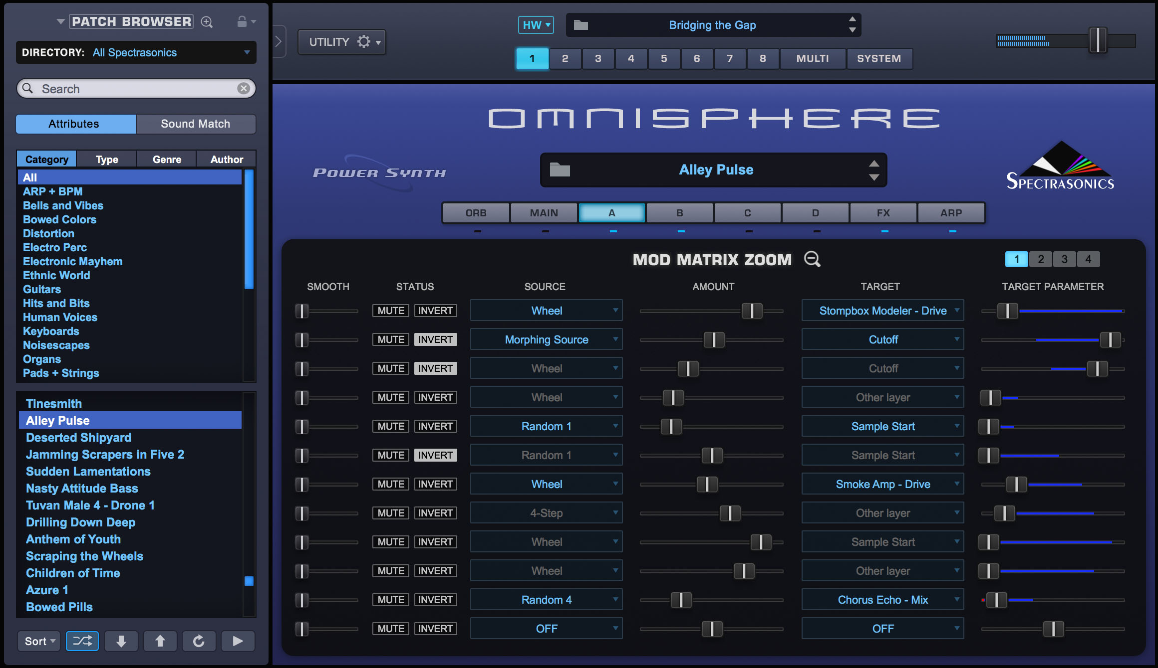 Omnisphere2 インターフェース