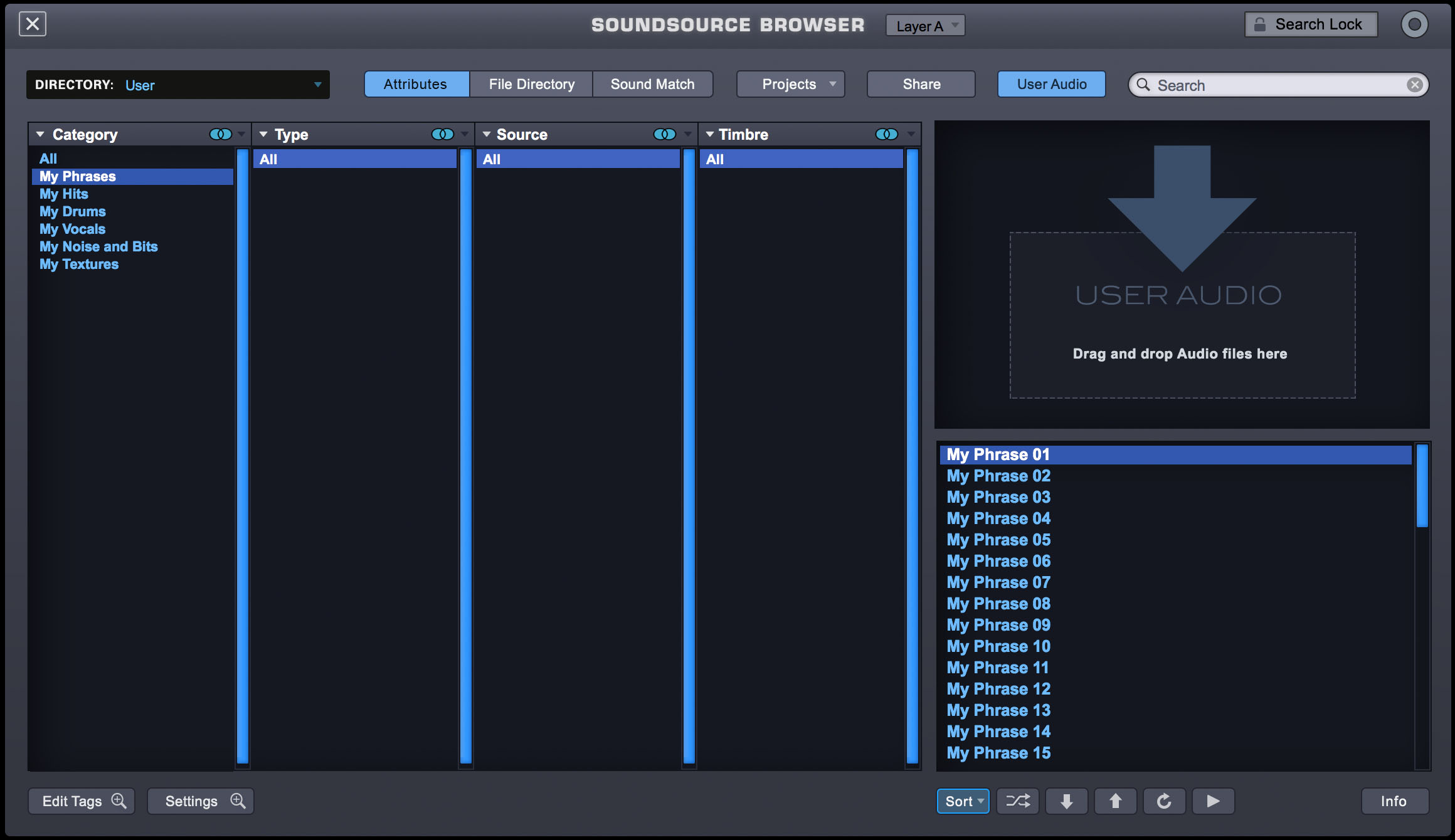 Omnisphere2 インターフェース