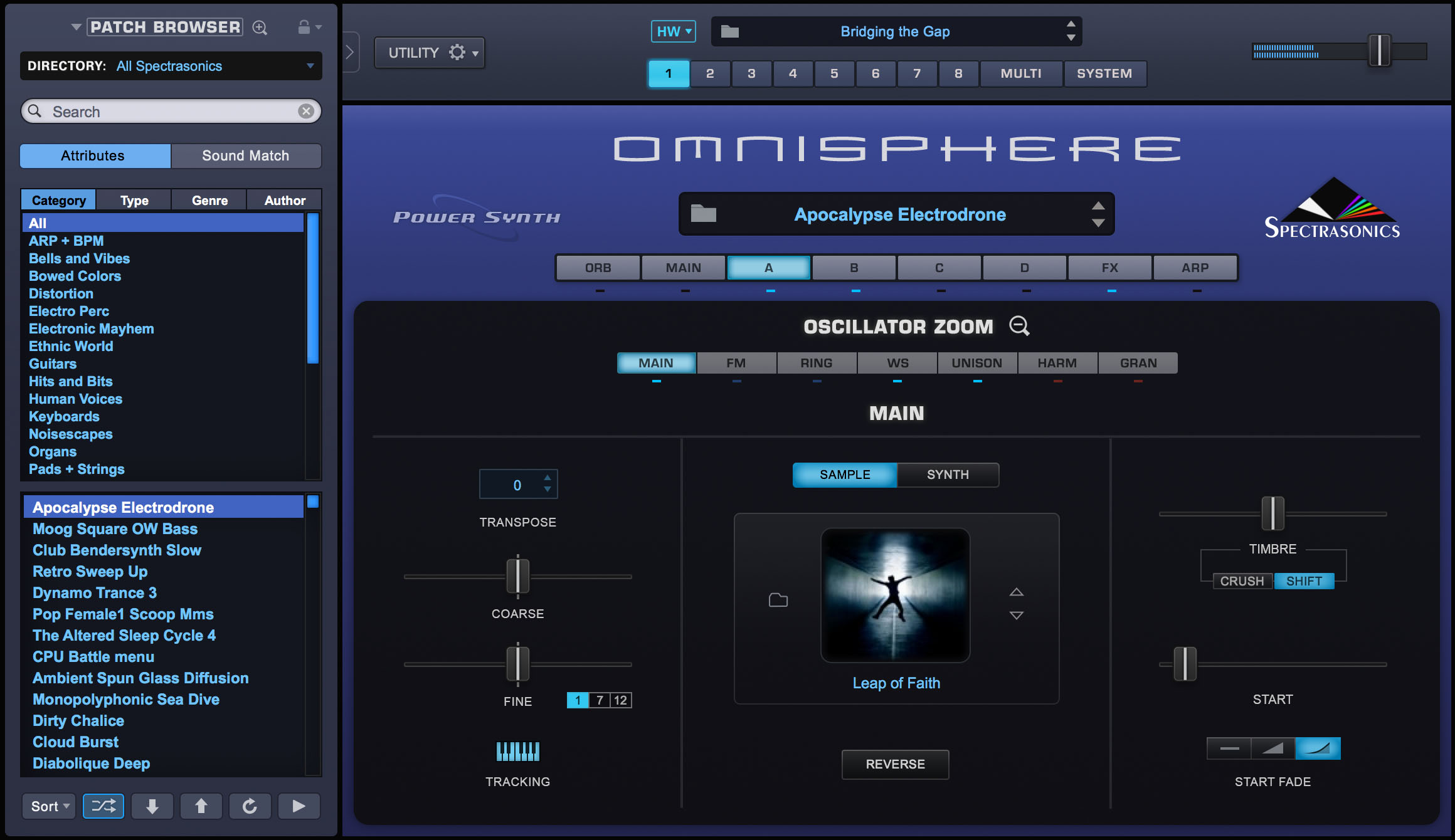 Omnisphere2 インターフェース