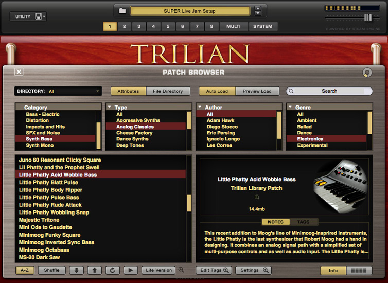 Trilian ライブラリ