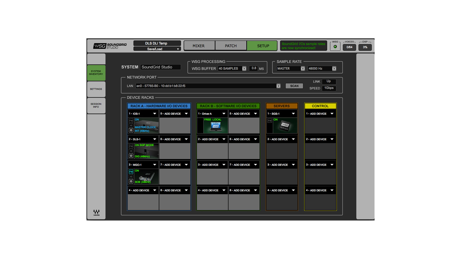 SoundGrid Studio Applicaton