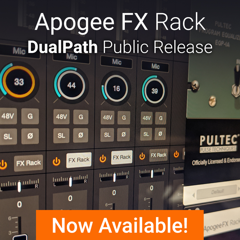 Apogee FX Rack「DualPath」が正式にリリース！
