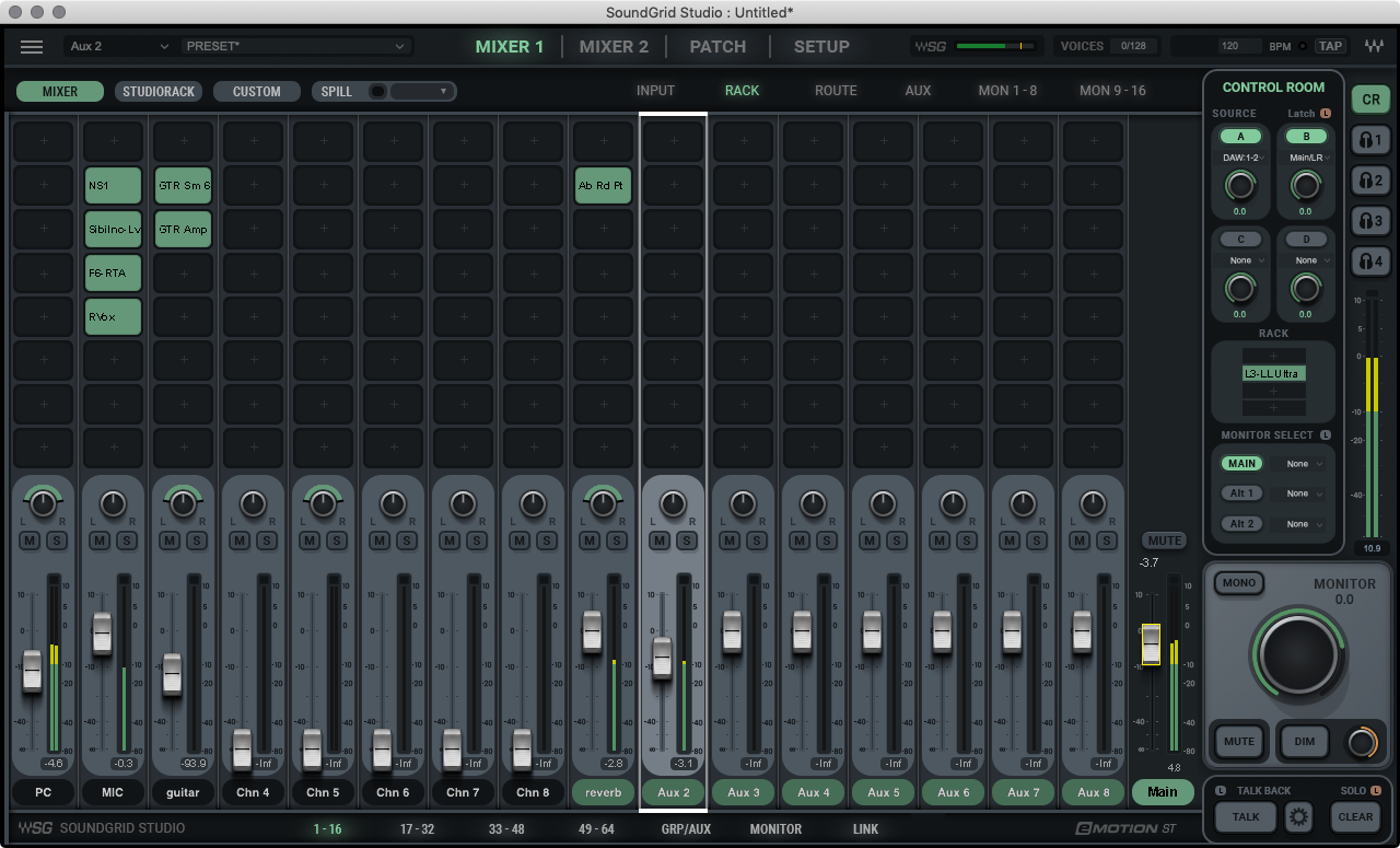 SoundGrid Studioアプリケーション