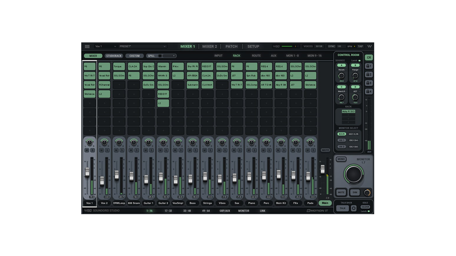 SoundGrid Studio + eMotion ST 8 Ch. Mixer v11