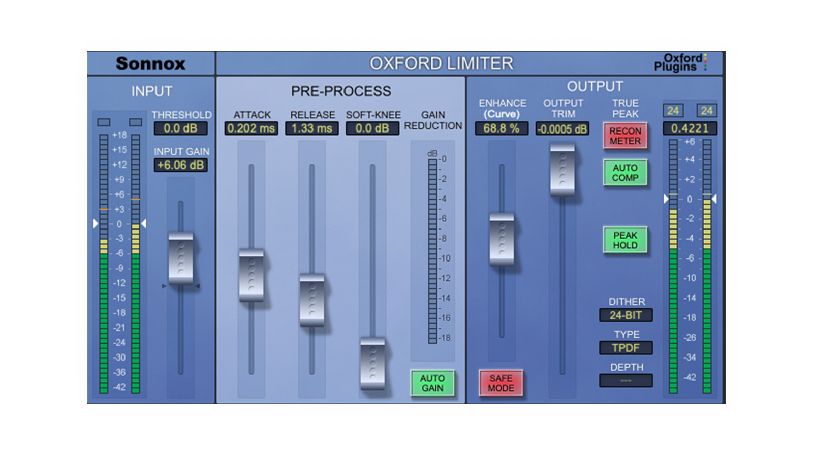 音圧と音楽性を両立するリミッター Sonnox Oxford Limiter