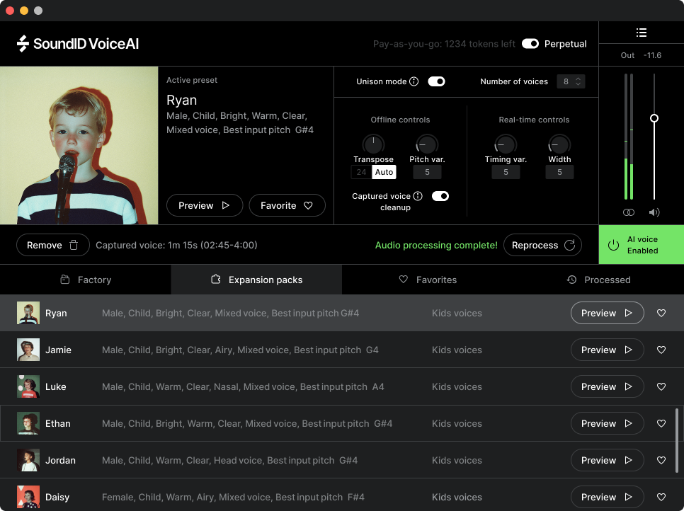 SoundID VoiceAI Expansion Pack Kids Voices