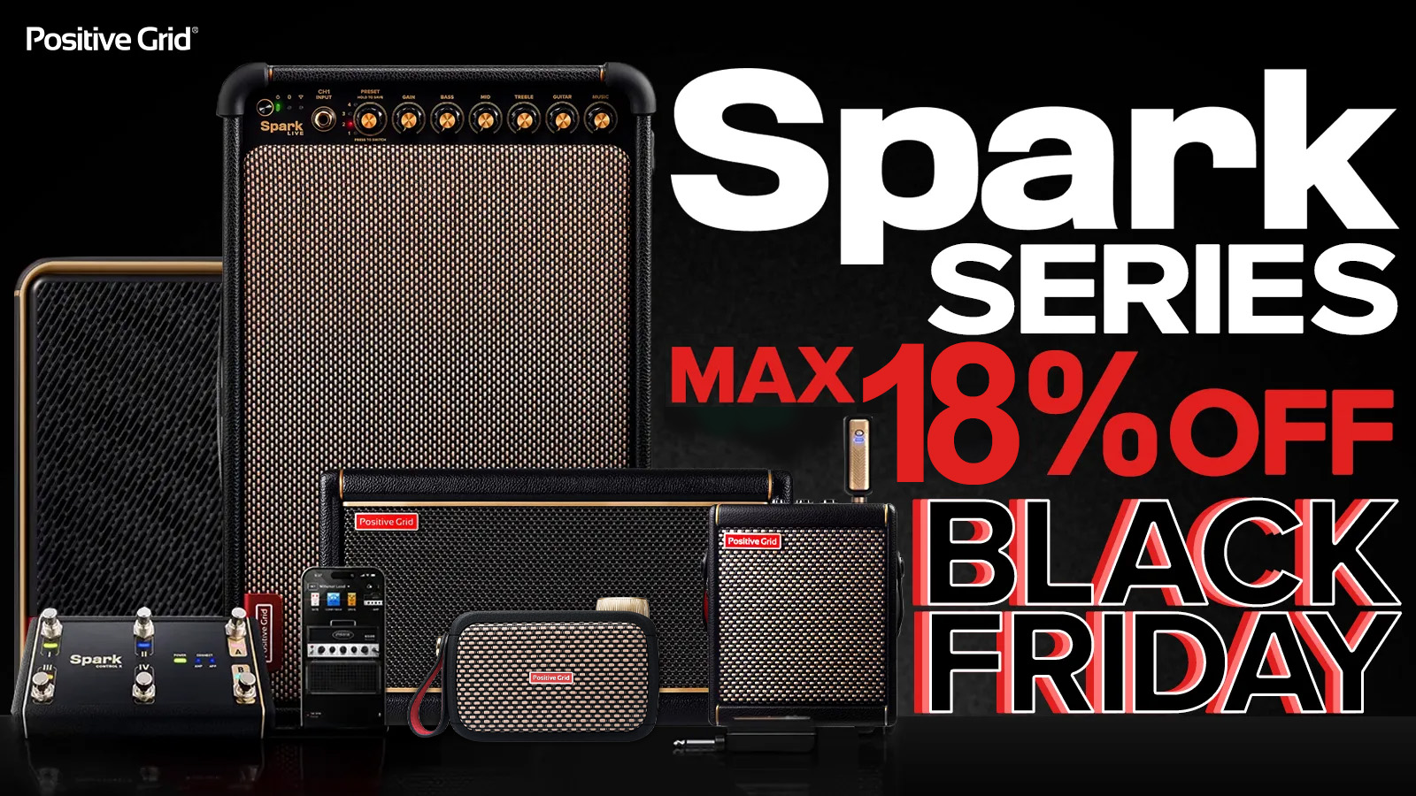 Positive Grid Hardware Black Friday 2025に、Spark GOが追加！