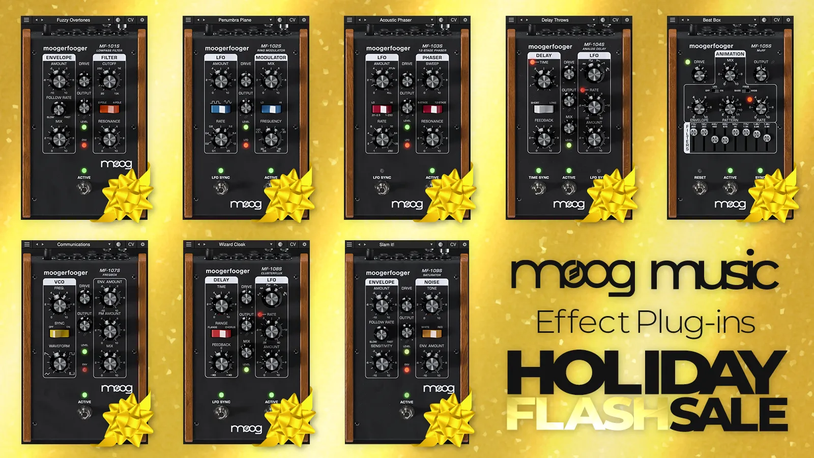 【2025年 最終起動】MOOG Holiday Flash Sale – 最大65% OFF！伝説のフィルター・フェイザーが 4,950円！