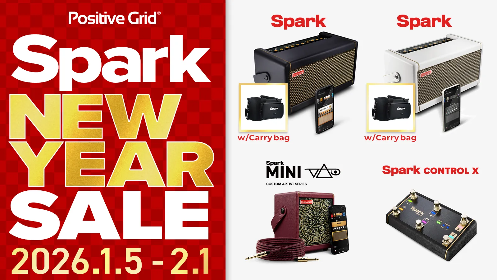 Positive Grid Spark New Year Sale 2026