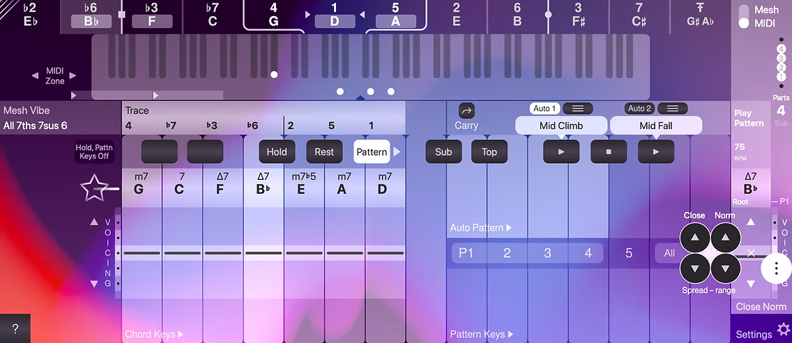 MIDIビューとVoicingコントロール